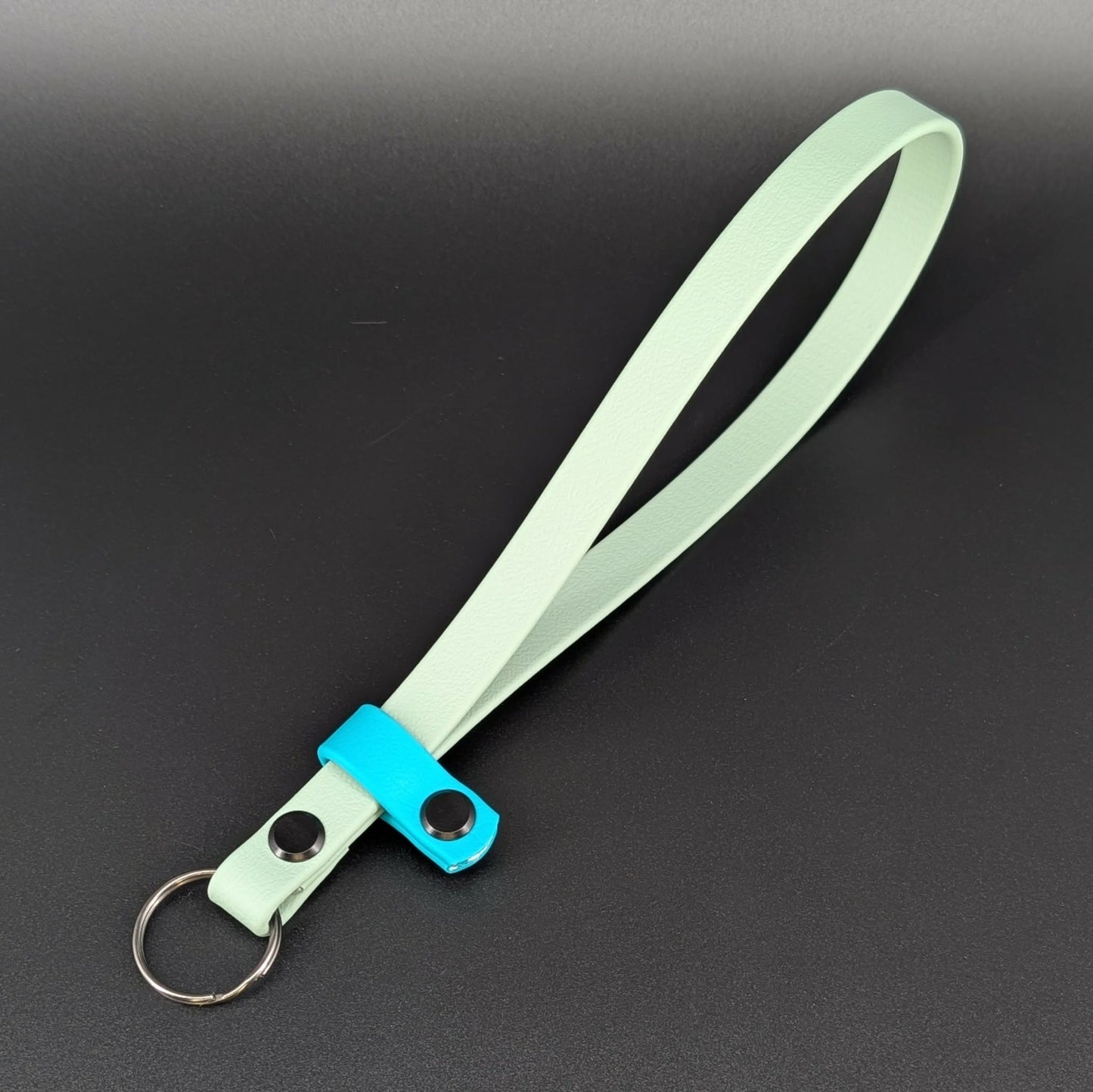 sage green and teal biothane wrist strap for e-collar transmitter