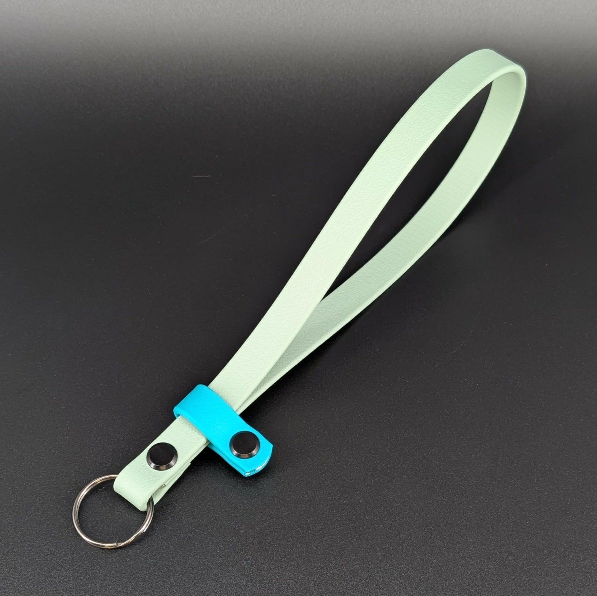 sage green and teal biothane wrist strap for e-collar transmitter