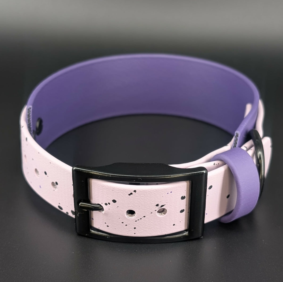 splatter paint moon phases collar
