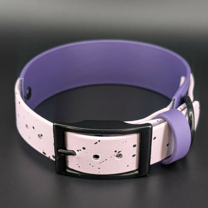 splatter paint moon phases collar