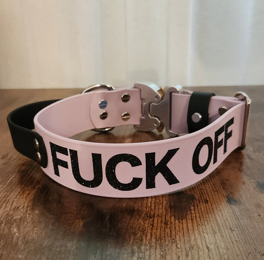 tactical handle collar made out of biothane with a heavy duty cobra buckle