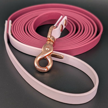 wine and lavender biothane dog leash