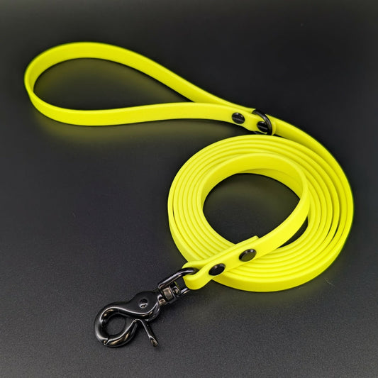 yellow biothane dog leash